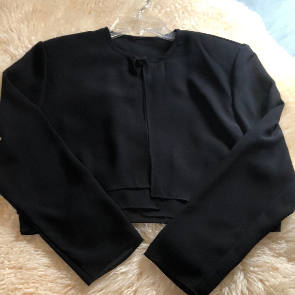 Black sheer jacket size 8